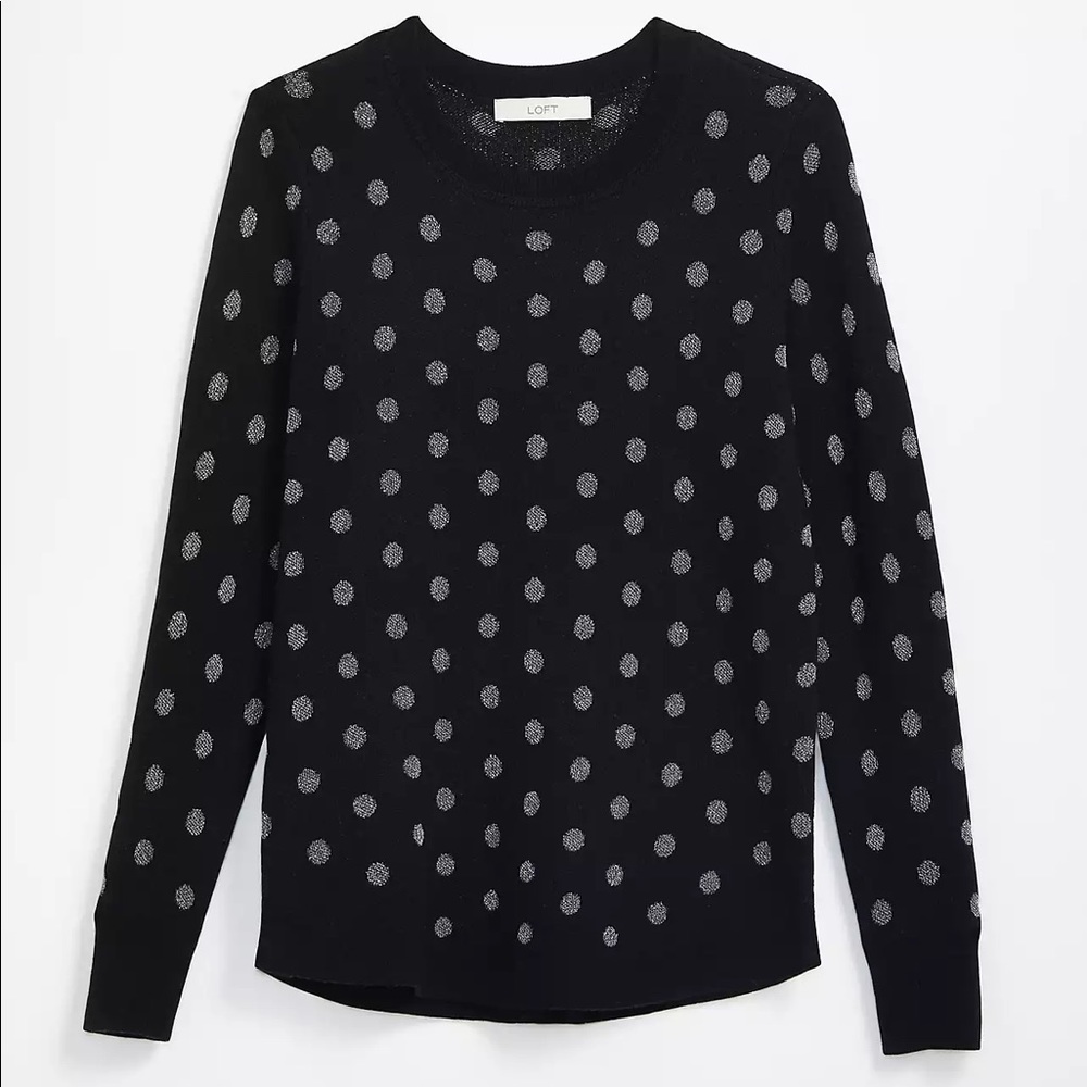 NWT LOFT Dotted Shirttail Sweater